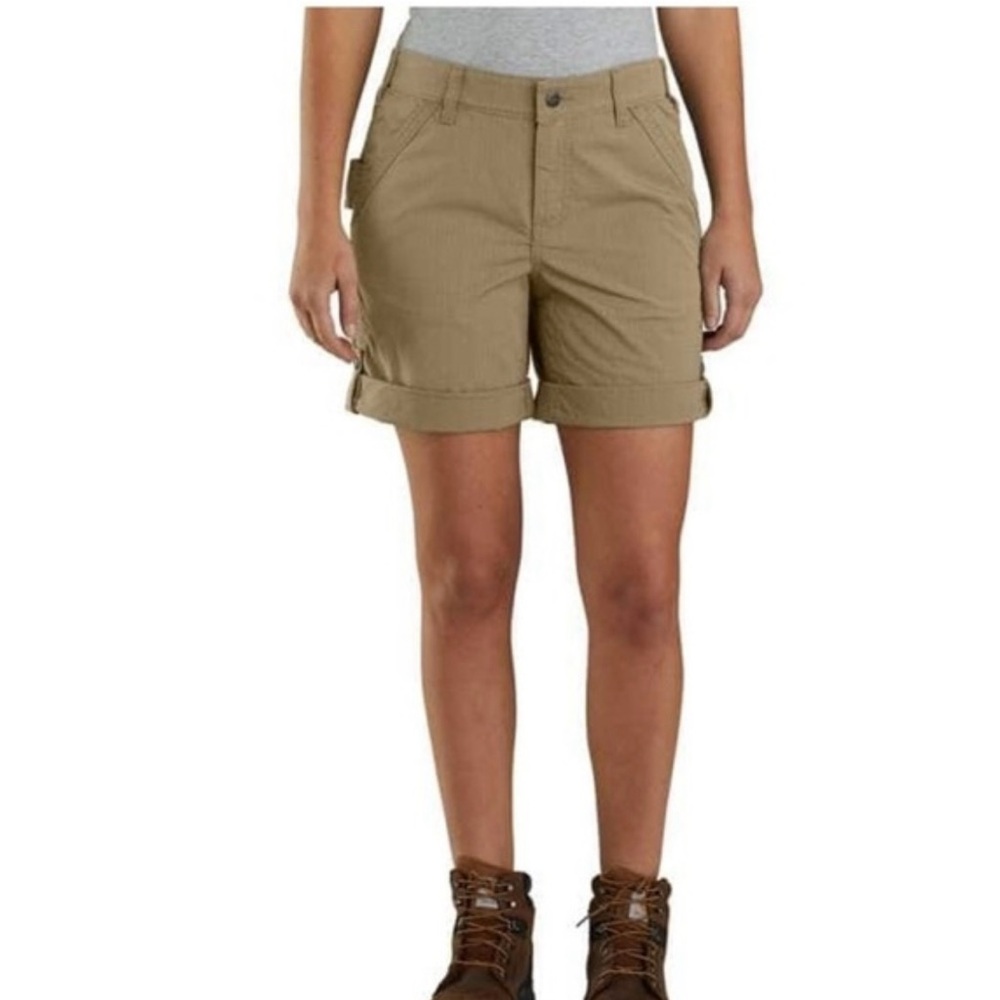 Carhartt  Force original fit work short Women's Tan Roll-Cuff Utility Shorts